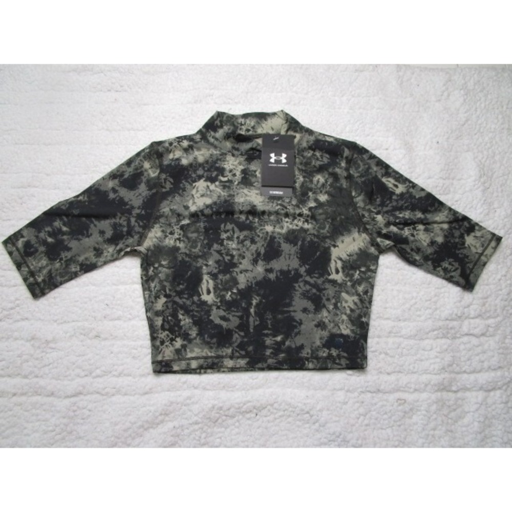 Under Armour Women's Small Meridian Print Cropped Fitted Shirt 3/4 Sleeve
